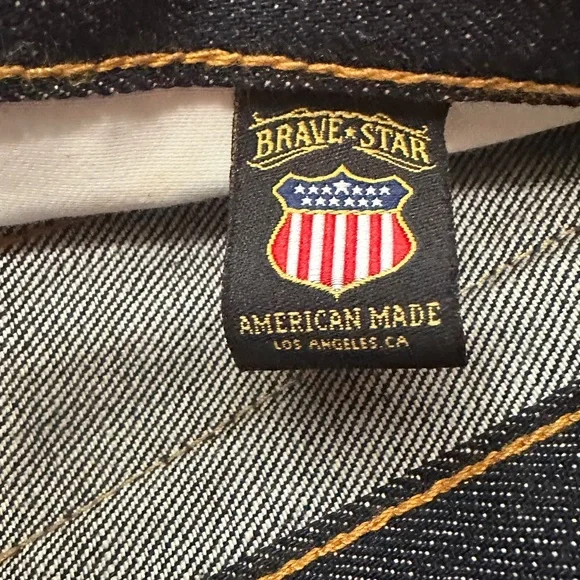 Bravestar Selvage Jeans – True Straight Cut, Raw Selvage , MiUSA, Tag Size 35